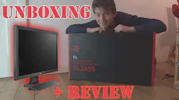 ⏸⏯ распаковка + обзор игрового экрана BenQ RL2455, время отклика 1 мс | Тийнтубе