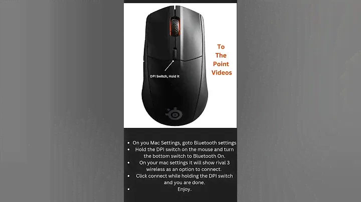 How to connect Steel Series Rival 3 Wireless Mouse to a Mac